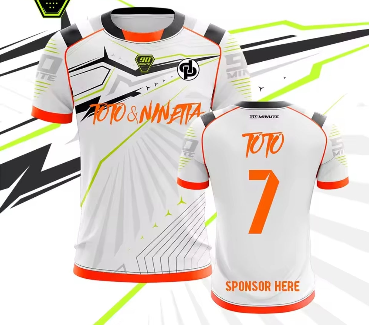 Maillot Jul Toto & Ninetta - Rose / Vert / Bleu / Blanc / Orange / Violet