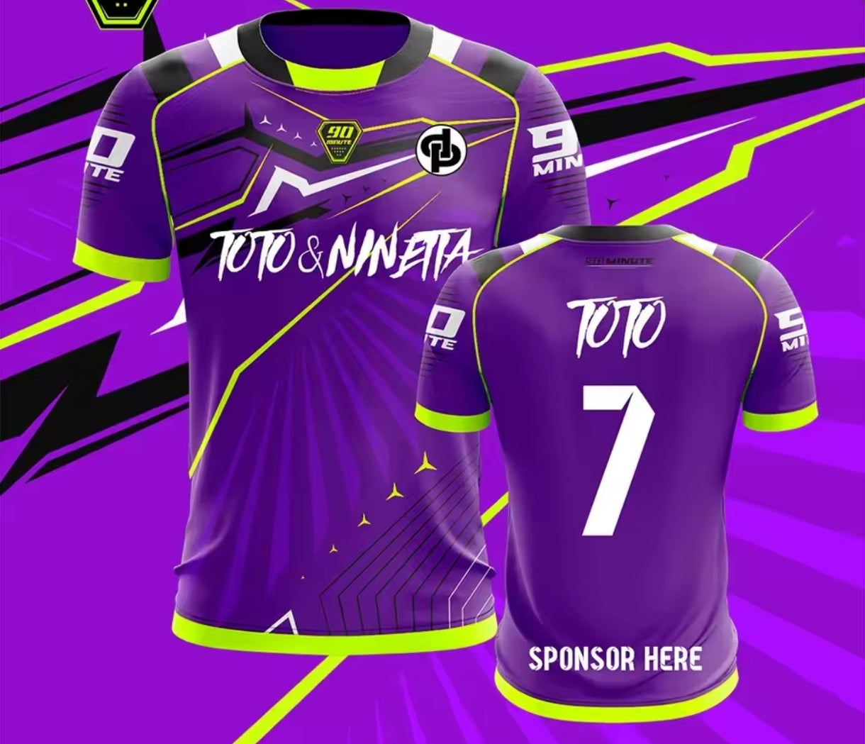 Maillot Jul Toto & Ninetta - Rose / Vert / Bleu / Blanc / Orange / Violet